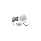 Zenith Safety - Trousses De Démarrage Pour Travailleurs, paquet de 2-Le kit comprend : un casque de protection blanc, des lunettes de sécurité, des gants de travail, des bouchons d'oreille, un respirateur
