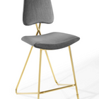 Modway - Ponder Performance Velvet Tabouret de bar - Gris-Rembourrage en velours polyester Performance
