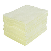 Zenith Safety Products Laminated Pad Hazmat, 15" x 17", Light Weight, 200 Pack-Spill Type: Hazmat