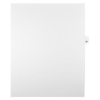 Mark Maker Legal Exhibit Index Tab White Single Tabs, 1/25th Cut, Letter Size, No Holes, Number 60, 25 Pack-White Single Tabs, 1/25th Cut