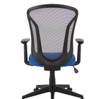 Brassex - Chaise de bureau Abel, noir/bleu-5 roulettes doubles de 50 mm pour une mobilité facile