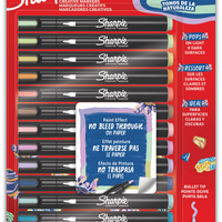 Sharpie - Marqueurs créatifs - Tons terreux - marqueurs acryliques à base d’eau - pointe ronde - couleurs assorties - paquet de 12-Marqueurs créatifs avec une encre semblable à de la peinture qui ne passe pas à travers le papier