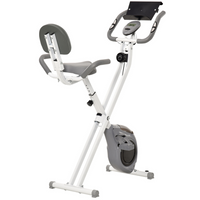 Soozier - Vélo D’Exercice Pliant Avec Résistance Magnétique À 8 Niveaux - Gris-Vélo d'exercice pliable pour un rangement gain de place  