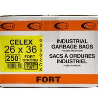 Eco II Garbage Bags - 26" x 36" - Extra Strong -Green Tint -  250 Pack-26" x 36"