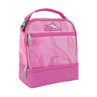 High Sierra Stacked Compartment Lunch Kit - Pink Marble Swirl-Fully insulated main compartment with PEVA lining