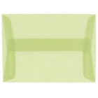 JAM Paper Enveloppes livret en vélin translucide avec ferm. gom., 6 x 9 1/2 po, vert feuille, 100/pqt-Vert feuille