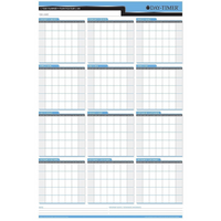 Planificateur mural flexible horizontal/vertical  d'un (1) an non daté effaçable Day-Timer - 24 po x 36 po - bilingue-24 po x 36 po