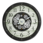 Monarch Specialties - Horloge - 30 po Rond - Mécanisme D'Engrenage - Surdimensionné Grand - Horloge Murale - Brun - Transitionnel-Horloge murale ronde de 30 pouces, surdimensionnée et chic, dotée d'un mécanisme à engrenages unique, qui s'adapte à tous les styles de décoration intérieure
