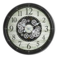 Monarch Specialties - Horloge - 30 po Rond - Mécanisme D'Engrenage - Surdimensionné Grand - Horloge Murale - Brun - Transitionnel-Horloge murale ronde de 30 pouces, surdimensionnée et chic, dotée d'un mécanisme à engrenages unique, qui s'adapte à tous les styles de décoration intérieure