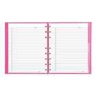 Blueline – Cahier de notes NotePro au ruban rose à couverture rigide, 9 1/4 po x 7 1/4 po, rose vif, 150 pages-Reliure latérale à double spirale dorée, feuille d'index, pochette de rangement, pages à microperforations, onglets autoadhésifs; rechargeable avec les feuilles de rechange MiracleBind