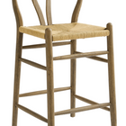 Modway - Amish Tabouret de comptoir - Teck gris usé-Tabouret en hauteur de comptoir en bois d’orme