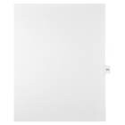 Markmaker - Intercalaires imprimes Legal, Blanc, 1/15th coupe, format lettre, sans trous, 25 tabs/PQT, 5 PQT/Boite, Numero 174-Intercalaires imprimes Legal