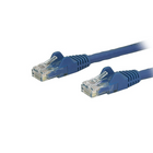 StarTech Câble de raccordement Ethernet Cat6 avec connecteurs antiaccrochements RJ-45, 125 pi, bleu (N6PATCH125BL)-Protecteurs de pinces pour connecteur RJ-45 empêchent le câble de s’accrocher ou de briser pendant l’installation