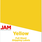 JAM Paper - Étiquettes d'expédition papier autocollant pleine page - 8 1/2 po x 11 po - Jaune - Paquet de 10-Emballage anglais seulement