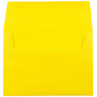 JAM Paper A6 Coloured Invitation Envelopes - 4.75 x 6.5 - Yellow Recycled - 50 Pack-Envelope Features: Straight gummed flap closure, high quality smooth paper finish, made with 30% recycled materials