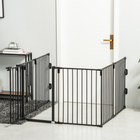 PawHut - Parc de sécurité pour animaux - Diviseur de pièce - Noir-Cette barrière pour animaux peut être formée dans la forme que vous souhaitez : en L, en U, hexagonale, etc