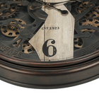 Monarch Specialties - Horloge - 30 po Rond - Horloge Murale - Mécanisme D'Engrenage - Brun - Transitionnel-Aucun assemblage n'est nécessaire, il suffit d'insérer les 3 piles AA (non incluses) pour une installation sans problème et une amélioration de la décoration