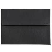 JAM Paper Enveloppes en lin format livret avec fermeture gommée, 4 3/4 x 6 1/2 po, noir, 100/paquet-Noir