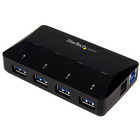 StarTech 4-Port USB 3.0 Hub plus Dedicated Charging Port, 1 x 2.4A Port-Charge your smartphone or tablet quickly, using the 2.4A USB fast-charge port