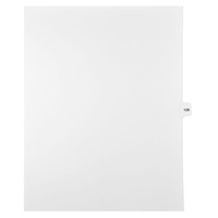 Mark Maker – Onglets séparateurs juridiques blancs, 1/15 onglets, format lettre, sans trous, numéro 128, 25/paquet-Onglets séparateurs blancs, 1/15 onglets