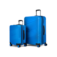 Reebok - GO Collection Ensemble de bagages rigides 2 pièces - Bleu-Fabriqué en ABS et polycarbonate