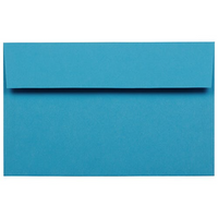 JAM Paper A10 Coloured Invitation Envelopes - 6 x 9.5 - Blue Recycled - 50 Pack-These envelopes are perfect to use for sending invitations, greeting cards, RSVP's, thank you cards, gifts for birthdays, graduations, holidays and more