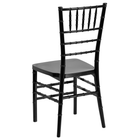 Flash Furniture HERCULES PREMIUM Series Black Resin Stacking Chiavari Chair-Black Finish