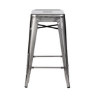 Plata Decor - Tolix 30"H Tabouret - Gris - paquet de 2-Capacité de poids : 200 lb