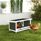 PawHut Wooden Chicken Nesting Box for Up to 2 Hens-Crafted from fir wood to create a peaceful natural setting that encourages laying behaviors