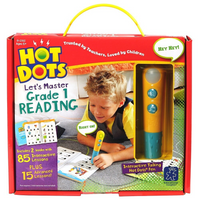 Hot Dots Let's Master Reading Grade 1, 6 ans et plus-Maîtrisez les compétences de lecture de première année avec cet ensemble de deux livres et un stylo interactif et parlant !