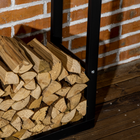 HOMCOM Firewood Rack Fireplace Log Holder - 23.6" W x 9.8" D x 59.1" L-Suitable for both indoor and outdoor use