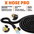 Big Boss - Tuyau d’arrosage extensible XHose Pro - Robuste et flexible - 125 pi-Tuyau Extensible - les avantages d’un tuyau extensible sont le faible encombrement qu’il prend lorsqu’il n’est pas utilisé. Le tuyau rétrécit à un tiers de sa longueur lorsqu’il n’est pas utilisé et une fois connecté à la source d’eau, les tuyaux se dilatent à pleine longueur pour une performance maximale