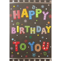 Rosedale – Cartes de souhaits et enveloppes pour adolescent, Happy Birthday To You, 5 1/2 x 8 po, 12/paquet (16106)-Imprimé sur du papier cartonné non couché de haute qualité