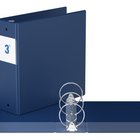 Davis Group Premium Economy Binder - Round Ring - 3" - Royal Blue - 6 Pack-2"
