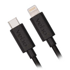 Veho - Câble de charge et de synchronisation Pebble USB-C vers Lightning 1 m/3.3 pi - Noir-Dispose d'une fini caoutchouté doux Taction pour une durabilité parfaite pour les utilisateurs professionnels, étudiants et utilisation générale.