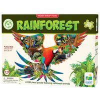 University Games The Learning Journey Wildlife World: Rainforest - Wildlife World Rainforest Puzzle - Fun Rainforest Puzzle For Toddlers-Builds tactile, motor, thinking and learning skills