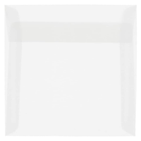 JAM Paper Enveloppes translucides, 5,5 x 5,5 po, transparent, 250/paquet-Enveloppes en papier vélin translucide clair