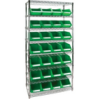 Kleton - Étagères Robustes En Treillis Métallique Avec Bacs De Rangement, Tiers 8, 36po La X 74po H X 14po P-Profondeur 14po