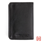 TRU RED vegan leather Business Card Case, Black (BCC5000S-BLACK)-Une capacité de 50 cartes