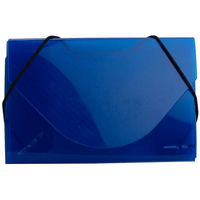 JAM Paper Plastic Business Card Case, Blue Grid, 5 Pack (2500005g)-Blue