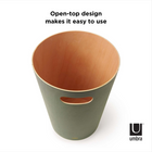 Umbra Woodrow Trash Can - Spruce - 2 Gallon (7.5 L) Capacity-Functional & Durable: This modern trash can's open-top design features durable, high-quality construction