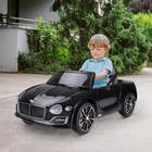 Aosom - voiture électrique radiocommandée 12v bentley licenciée pour enfants, jouet à conduire pour tout-petits cadeau - noir-Pneus extra-larges, ceinture de sécurité et conception de roue arrière amortissante pour une conduite sûre et fluide 