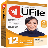 Ufile - ImpôtExpert 12 Année d’imposition 2025 - 12 déclarations - bilingue-Prend en charge les déclarations de revenus des particuliers (T1) pour plusieurs utilisateurs (jusqu’à 12 déclarations)
