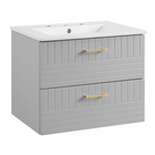 Modway - Daybreak 24" Vanette de salle de bain - Blanc gris clair-MEUBLE DE SALLE DE BAIN CONTEMPORAINE - Doté d’un design épuré et d’une quincaillerie en métal doré, ce meuble intègre un style contemporain à votre espace de salle de bain