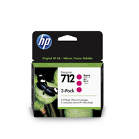 HP 712 Magenta DesignJet Ink Cartridge - 3 Pack-Magenta