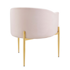 Modway - Savour Touffe Performance Velvet Chaise d’accent - Rose-Assemblée requise