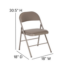 Flash Furniture – Chaise pliante en vinyle de série Hercules, double support, gris (HAF003DGY)-Dimensions (po) : 18 prof. x 18 larg. x 30,5 haut.