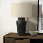 Monarch Specialties - Luminaire - 28 po H Lampe De Table - Céramique Noire - Abat-Jour Beige - Transitionnel-L'abat-jour complémentaire en tissu beige adoucit la lumière, améliorant l'ambiance générale tout en offrant des solutions d'éclairage pratiques pour tous les espaces de style transitionnel