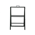 Futech Aframe006, support de signalisation de trottoir en A en métal, 18 "largeur x 24" hauteur d'insert, noir-Insert de chargement par le haut
