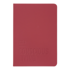 Letts - 2026 Agenda hebdomadaire/mensuel Conscious - 8-1/4 po x 5-5/6 po - Couleurs assorties - Multilingue-Couverture semi-flexible avec motif embossé